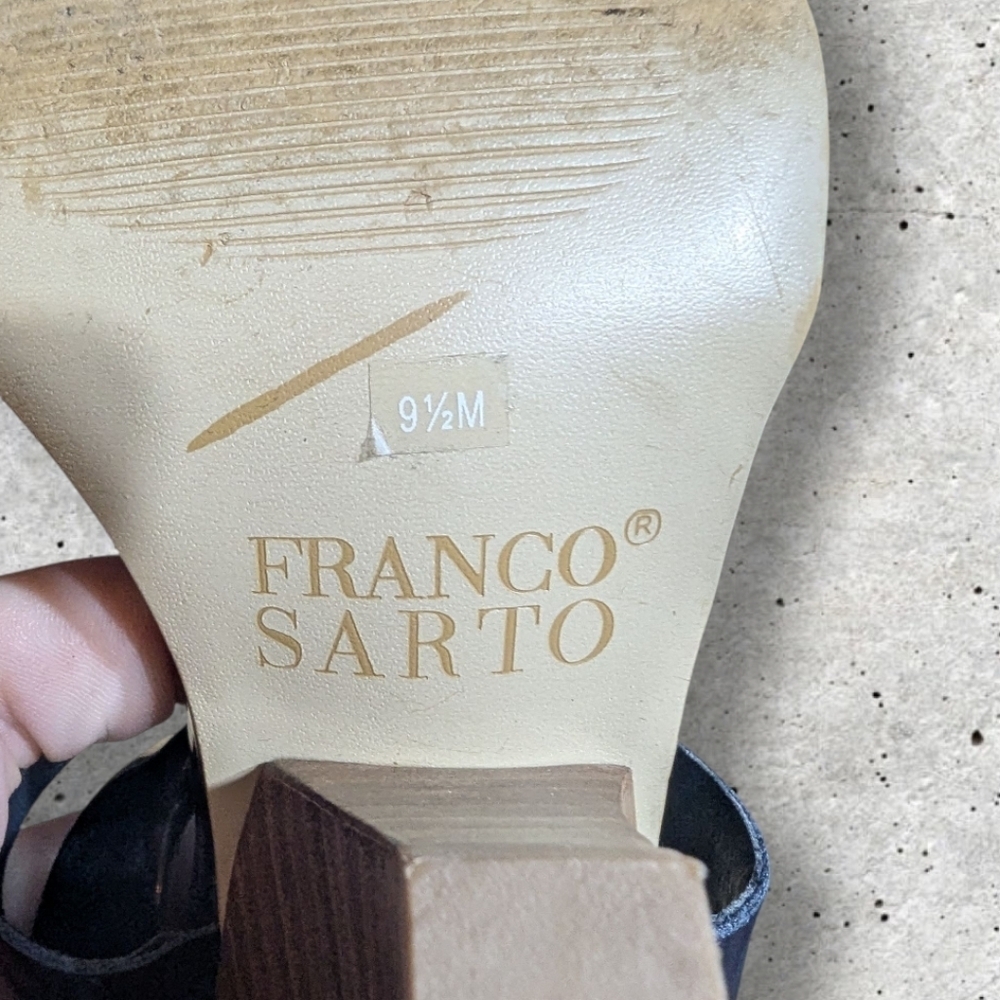 Franco Sarto Patent Block Heel Sandals – Size 9.5M - Picture 8 of 9